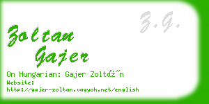 zoltan gajer business card